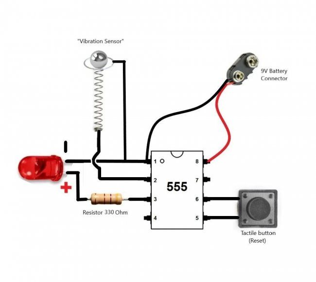 the wiring for an electric light switch with two switches and one red light on it