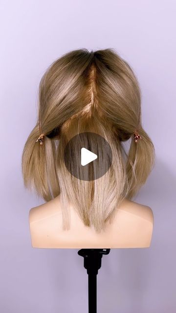 Updo For Short To Medium Hair, Updos For Short Hair With Layers, Simple Hair Up Do, Shoulder Length Updo Easy Wedding, Short Hair Gala Style, Self Updos For Medium Hair, Short Hair Updo Step By Step, Half Up Hair Dos For Short Hair, Sorry Hair Updo