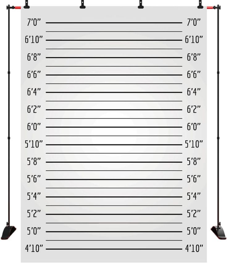 the height and width of a wall hanging on two black metal poles, with measurements for each