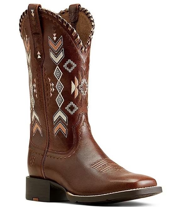 Ariat Women's Round Up Skyler Leather Western Boots | Dillard's Western Work, Leather Western Boots, Western Women, Round Up, Cowgirl Boots, Work Boots, Western Boots, Womens Boots, Me Too Shoes