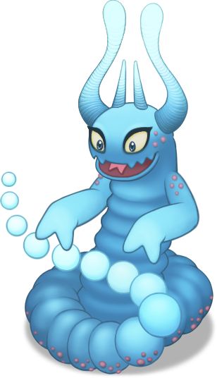 a very cute blue creature sitting on the ground