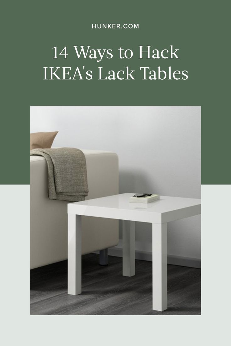 The Lack series is an IKEA standby if you're looking for budget and basic surface pieces. They are really about as inexpensive as furniture can be. That said, you can always make a good thing better. See how people upgrade their Lack items. #hunkerhome #ikea #ikeahack #ikeahackideas #ikeainspo Ikea Lack Table Ideas, Ikea Lack Side Table Hack, Diy Ikea Lack Table Makeover, Lack Ikea Table, Ikea Lack Hack Table, Ikea Side Table Makeover, Kallax Side Table, Ikea Lack Table Makeover, Ikea End Table Hack