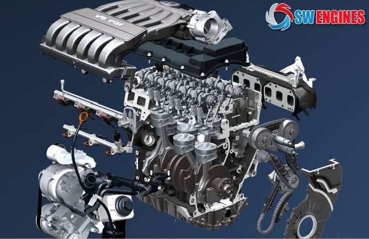 an image of a car engine with the top part cut out to show it's parts