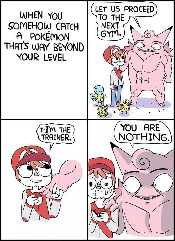 the comic strip shows how pokemons are doing their job