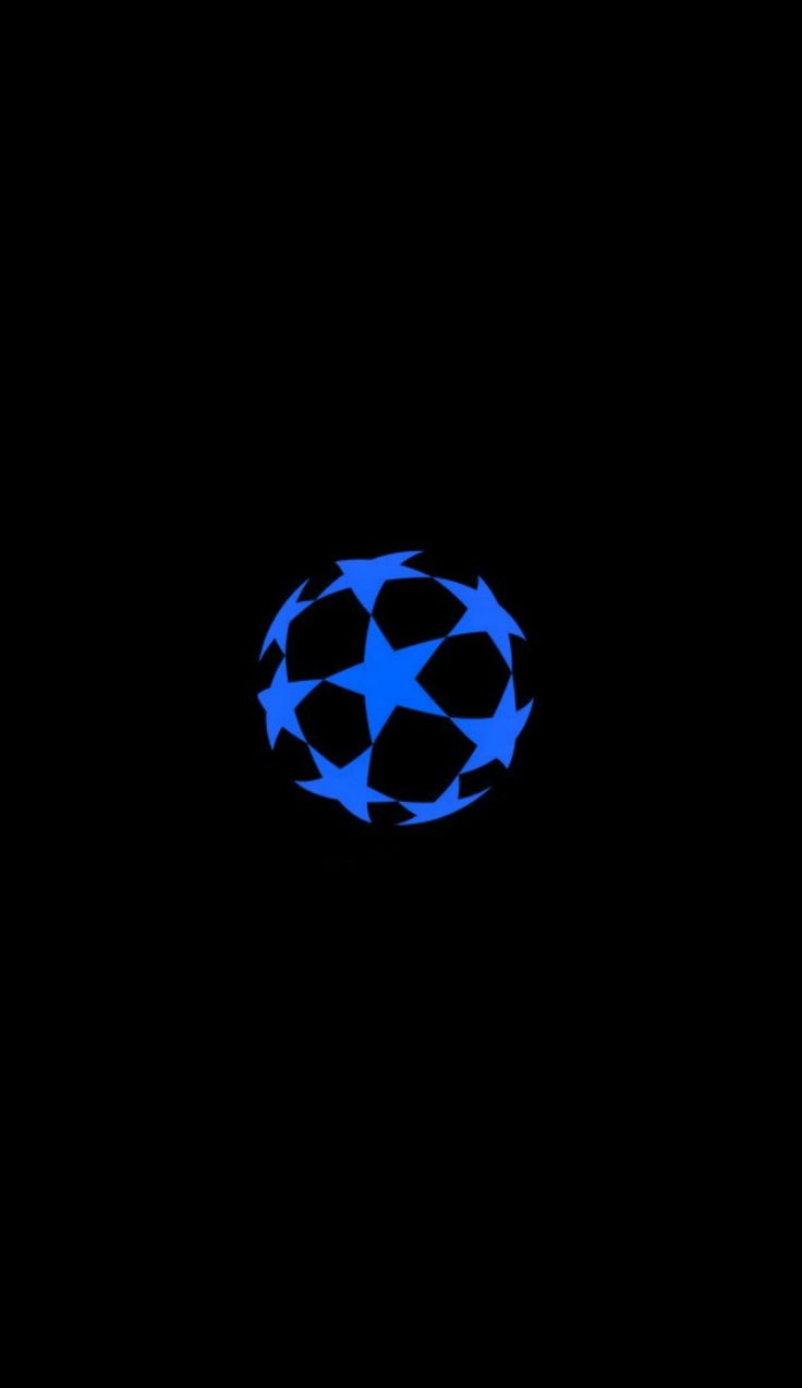 a blue star on a black background