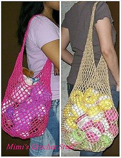 two pictures side by side one has a pink bag and the other is a yellow bag