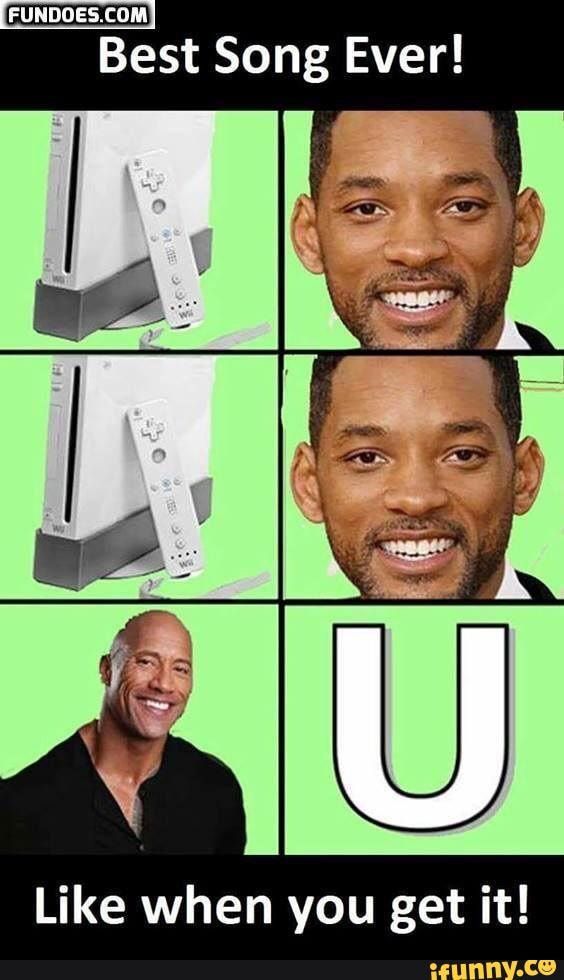 four different pictures of the same man smiling and holding up a wii game controller in front of his face