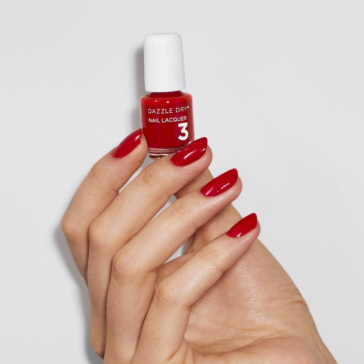 A classic red with blue undertones. Dazzle Dry, Quick Dry Nail Polish, Cruelty Free Nail Polish, Dry Nails Quick, Nail Prep, Dry Nail Polish, Nail Oil, Red Nail Polish, Body Spa