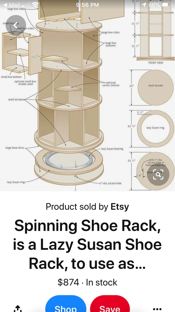 an advertisement for a shoe rack with instructions to make it look like they are in the store