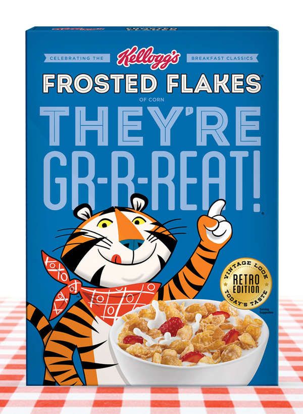 there is a cereal box with a tiger on it