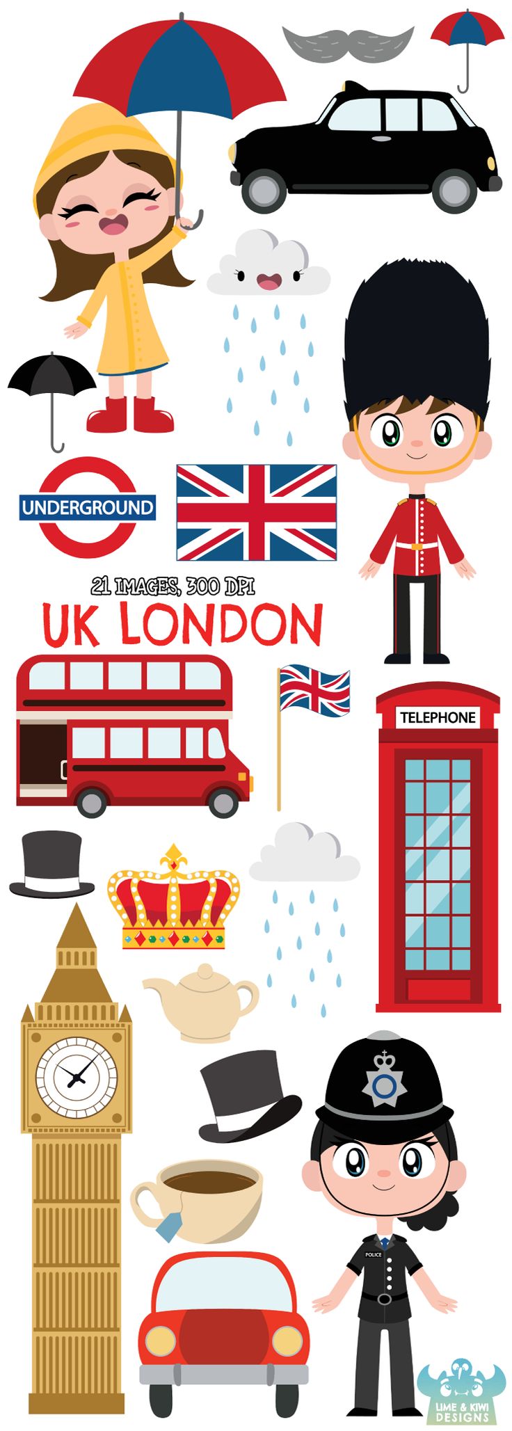 the british symbols are shown in this illustration