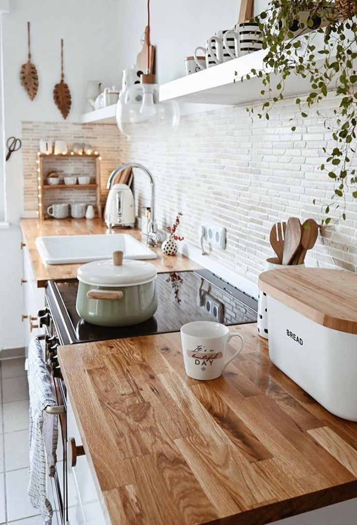 an image of a kitchen setting with the words creative kitchen remodel