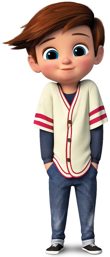 an animated character in a baseball uniform with big blue eyes and brown hair, standing