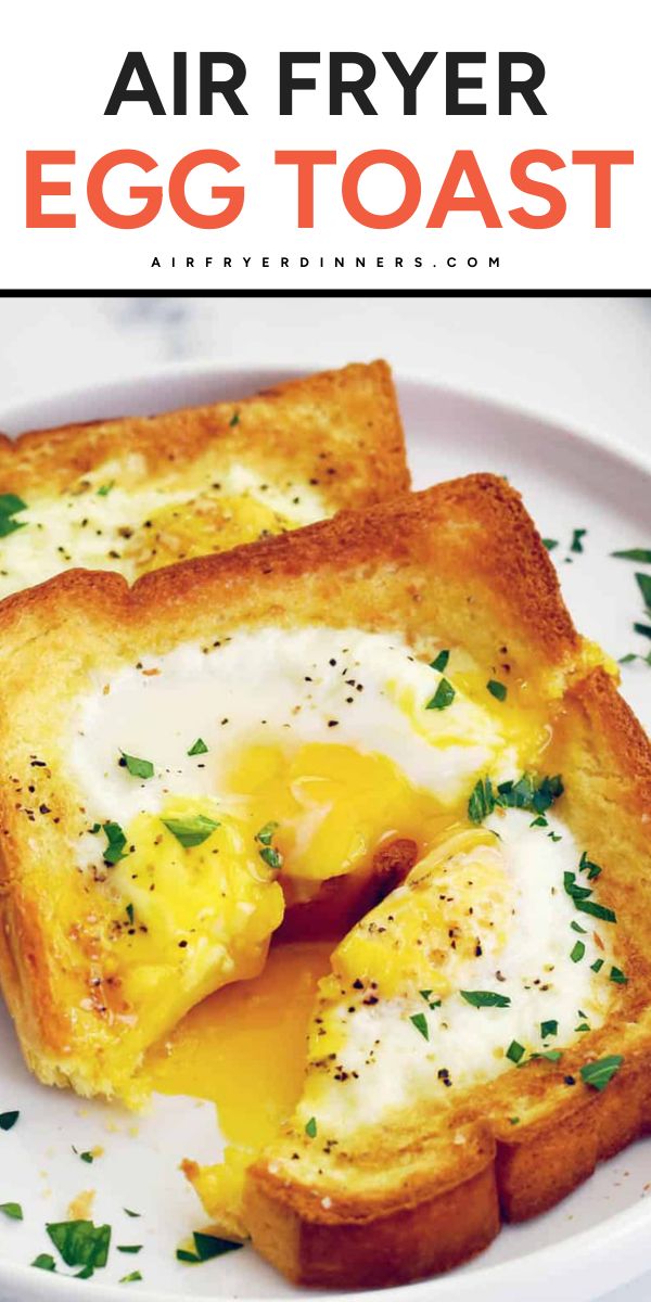 For a filling, yummy breakfast, make our Air Fryer Egg Toast! Classic egg-in-a-hole is even easier to make following our simple air fryer instructions. It's ready in under ten minutes, takes just four ingredients, and is sure to make you smile! Air Fried Egg Toast, Eggo Waffles In Air Fryer, Over Medium Eggs Breakfast, Eggs On Toast Air Fryer, How To Air Fry Eggs, Air Fryer Egg And Toast, Easy Air Fryer Breakfasts, Easy Breakfast Ideas Quick Air Fryer, Air Fryer Eggs Benedict