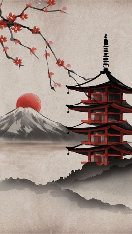 Awesome Meme, Japanese Inspired Art, Japan Spring, Japan Landscape, Japan Painting, Chinese Landscape Painting, Geisha Art, Cocoppa Wallpaper, Japanese Art Prints