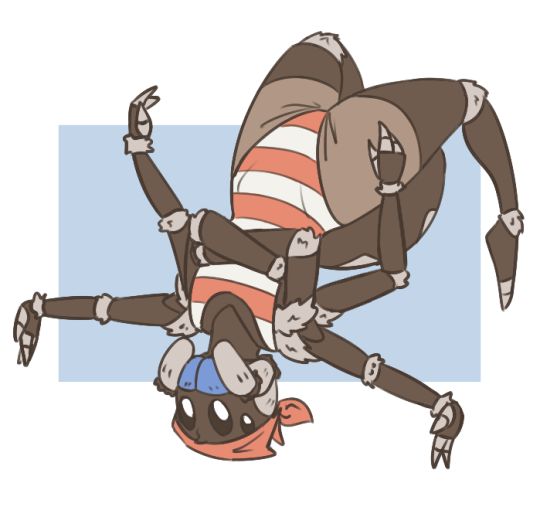 a drawing of a cartoon character doing a trick on the ground with his hands in the air