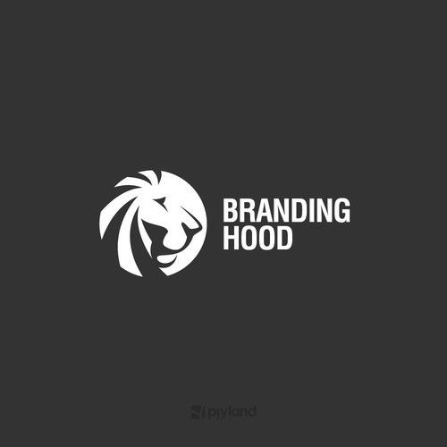 the logo for branding hood, which is designed to look like a lion's head