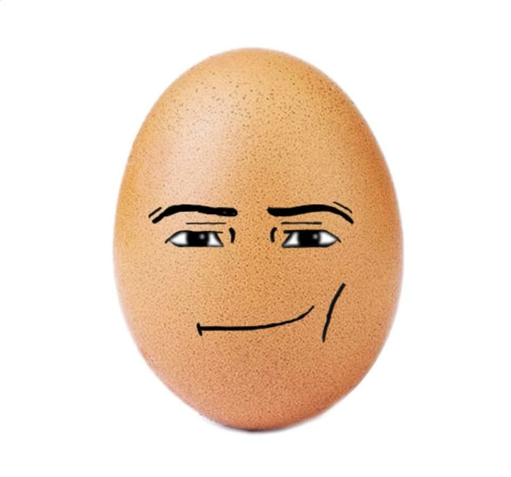 an egg with a face drawn on it