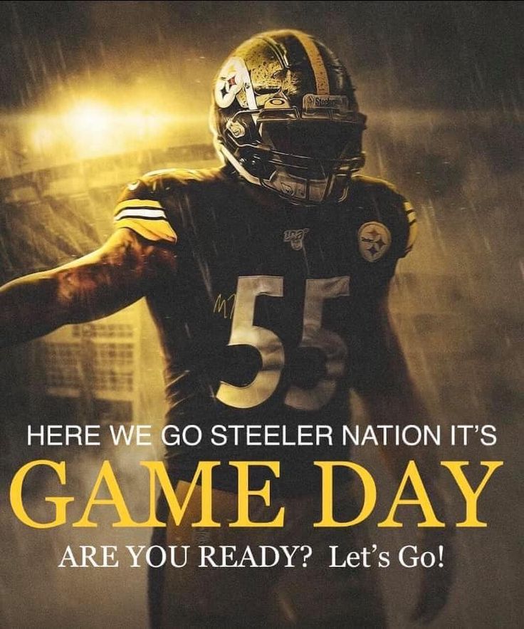 a football player with the words game day are you ready? let's go