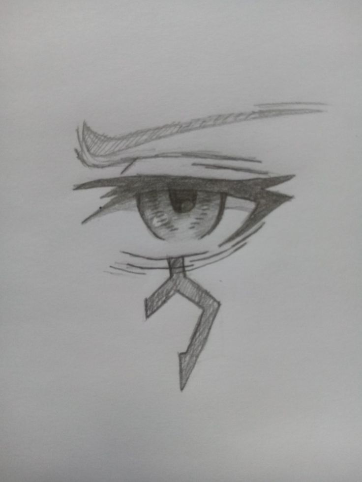 a drawing of an eye with arrows sticking out of it's irises and eyeshade