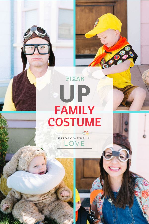 the family costumes are featured in this collage