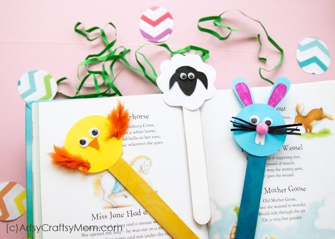 the bookmarks are made to look like animals