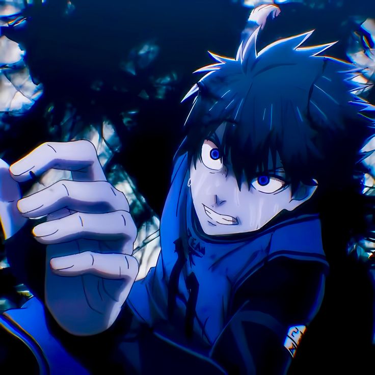 an anime character holding a cell phone in his hand