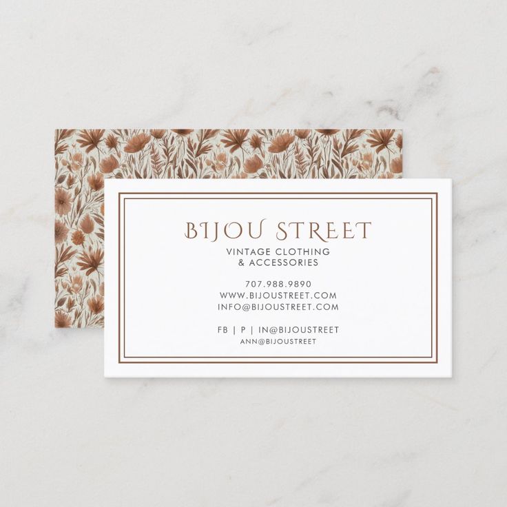 Vintage Clothing Retail  Business Card Retail Business Cards, Shop Business Card, Motif Pattern, Cmyk Print, Clothing Retail, Brick And Mortar, Business Card Size, Retail Shop, Cool Fonts