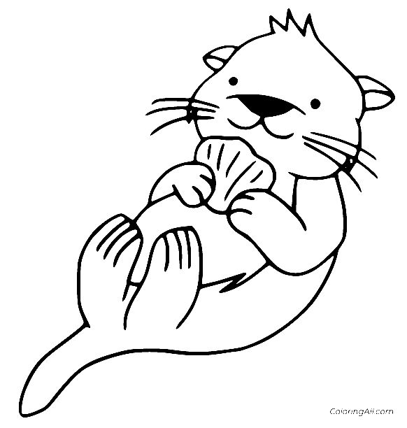 Otter Coloring Pages Printable for Free Download in 2024 | Otters, Cute ...