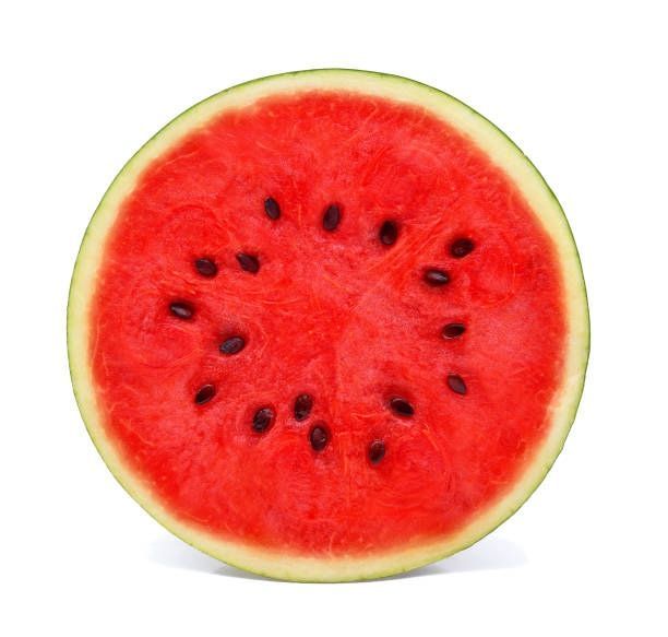 a slice of watermelon on a white background