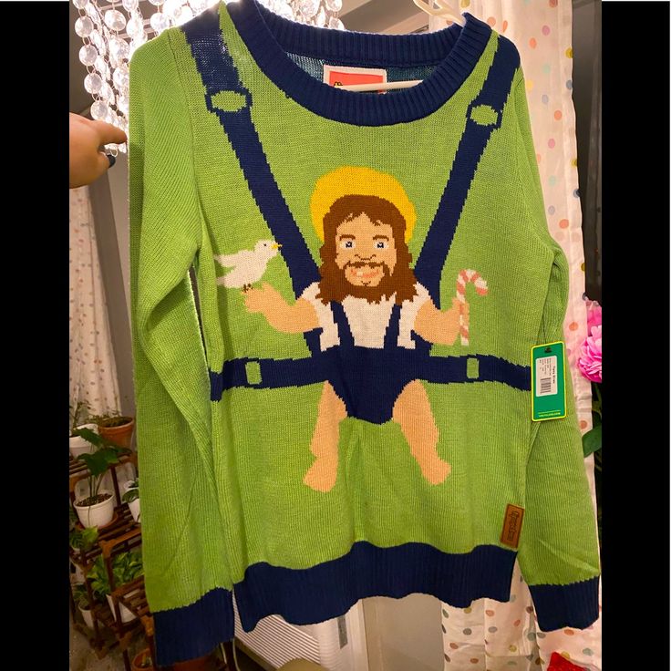 Sweet Baby Jesus Ugly Christmas Sweater If Jesus Is The Son Of God, Guess Who That Makes You? Fun To Show Off To Co-Workers And Friends. Well Made, Warm And Comfortable Sweater. Size:S 100% Acrylic. Care: Machine Wash Cold, Only Non-Chlorine Bleach When Needed, Hang Dry, Cool Iron On Reverse Side Or Dry Clean Baby Ugly Christmas Sweater, Ugliest Christmas Sweater, Tacky Sweater, Diy Ugly Christmas Sweater, Elf Sweater, Tacky Christmas Sweater, Santa Sweater, Sweater Ideas, Ugly Xmas Sweater