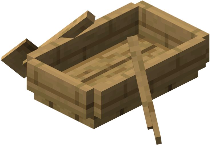 a wooden box with two sticks sticking out of it