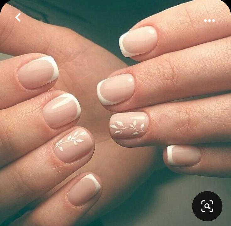 2023 Manicure Ideas, Minimalist Korean Nail Art, Short Bridal Nails Simple, Gel Nails Floral Design, Subtle Bridesmaid Nails, Simple Bride Nails Short, Bridal Nails For Short Nails, Gel Manicure Wedding Nails, Bridesmaid Nails Ideas