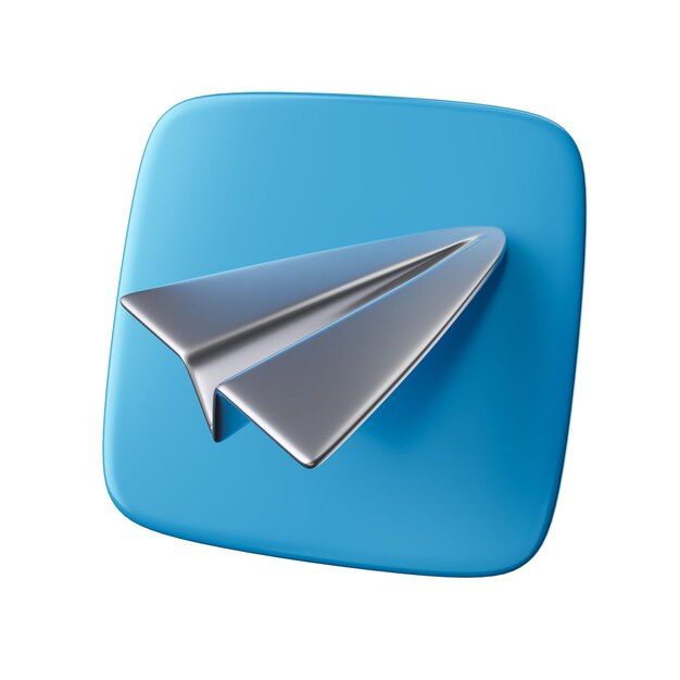 an image of a paper airplane on a blue app icon