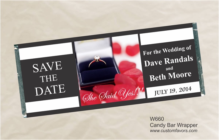 save the date ticket with wedding rings and hearts