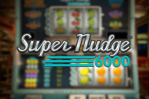 a video slot machine with the words super nudge on it's front screen