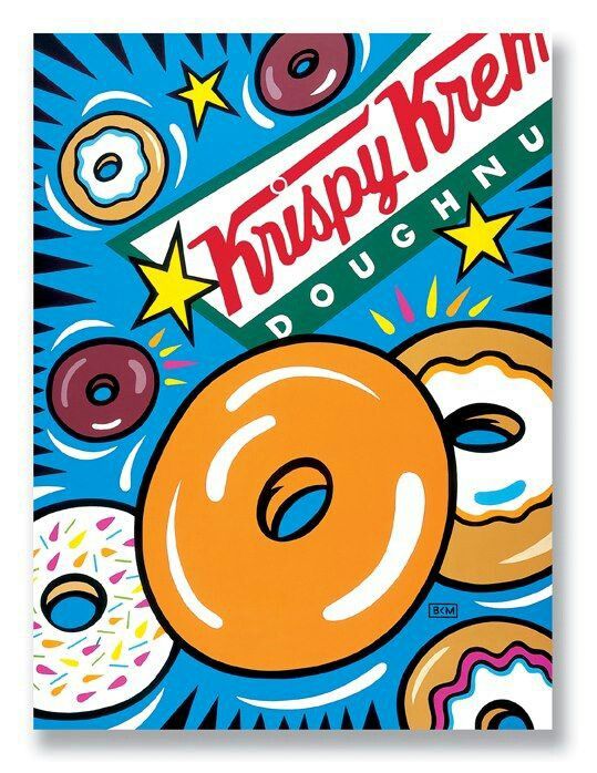 an advertisement for krispy kreme doughnuts is shown in this image