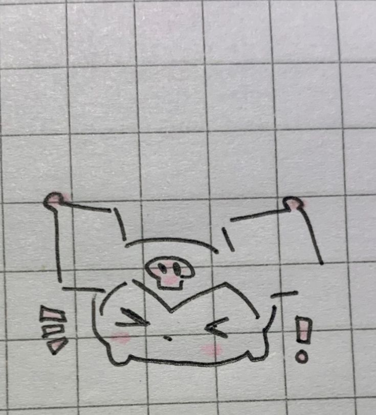 a drawing of a car on a tiled wall