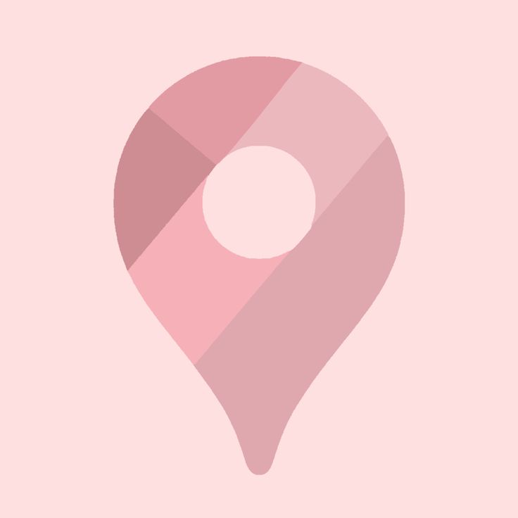 an image of a pink map pin with a white circle in the center on a pink background