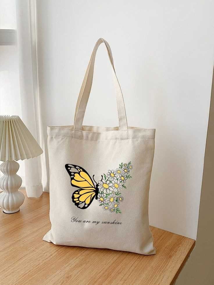 Tote Bag Design Painting, Paint Bags, Creative Tote Bag, Handpainted Tote Bags, Tot Bag, Organic Bag, Bag Painting, Canvas Bag Design, Handpainted Bags