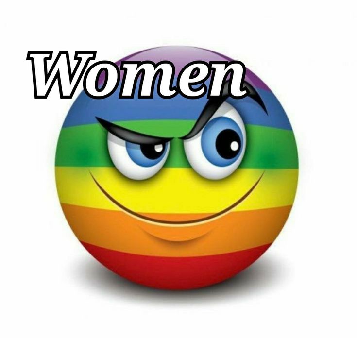 a rainbow colored smiley face with the words women on it's forehead and eyes