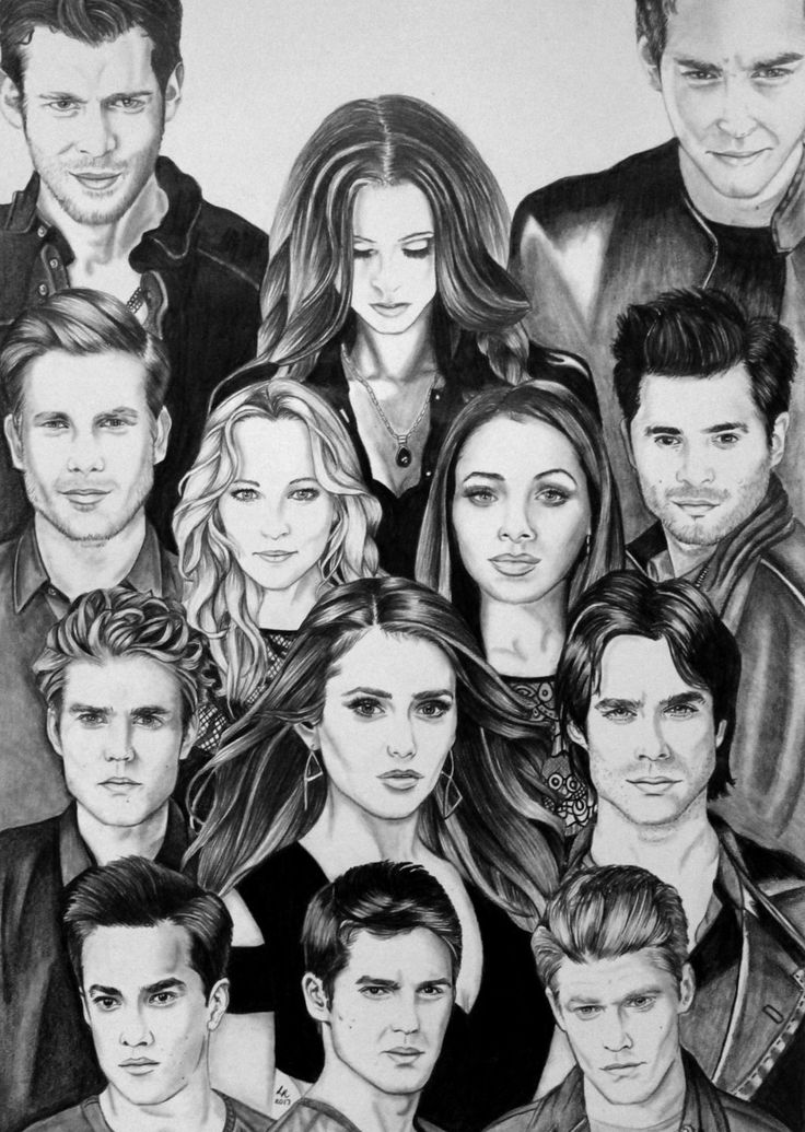 a drawing of the cast of riverdale