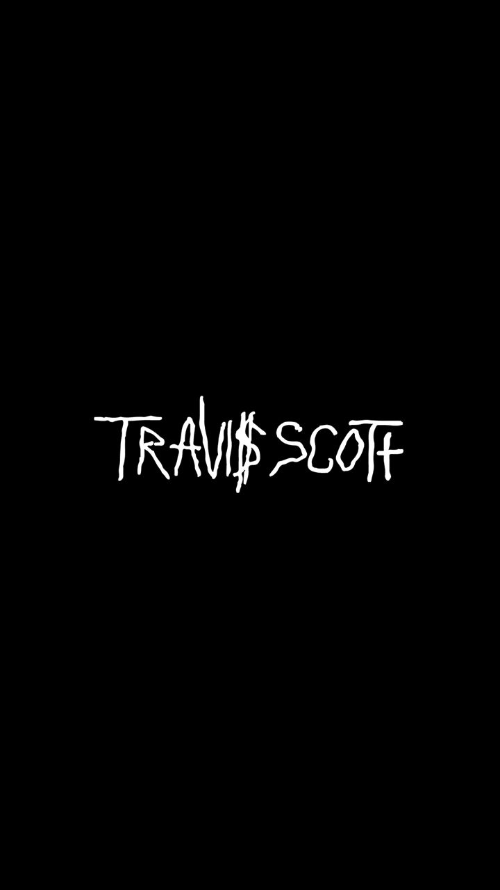 the words travis scott written in white on a black background