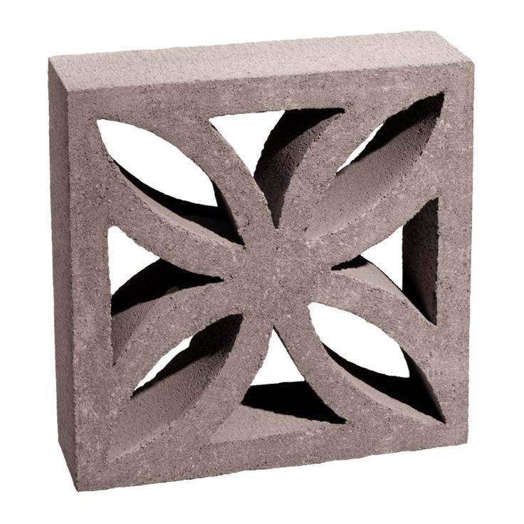 a cement block with an intricate design on it