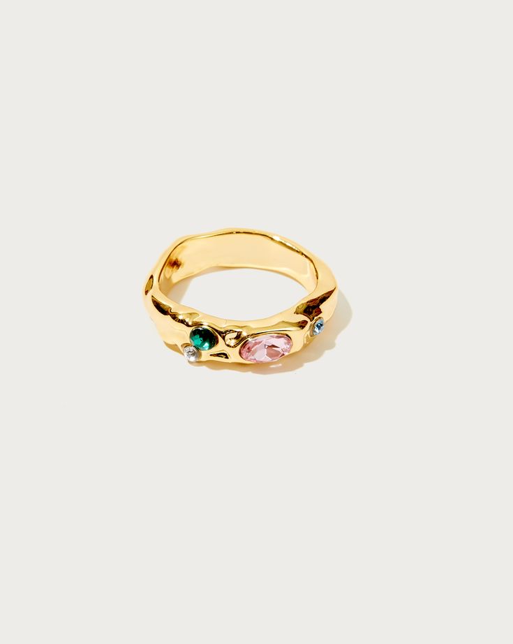 Materials:18k gold plated brass, cubic zirconia Measurements:size in 6, 7, 8 En Route x Isa Sung Hard Metal, Zambia, Botswana, Jewelry Lookbook, Sierra Leone, Serbia, Cz Stone, Jewelry Inspo, Dream Jewelry