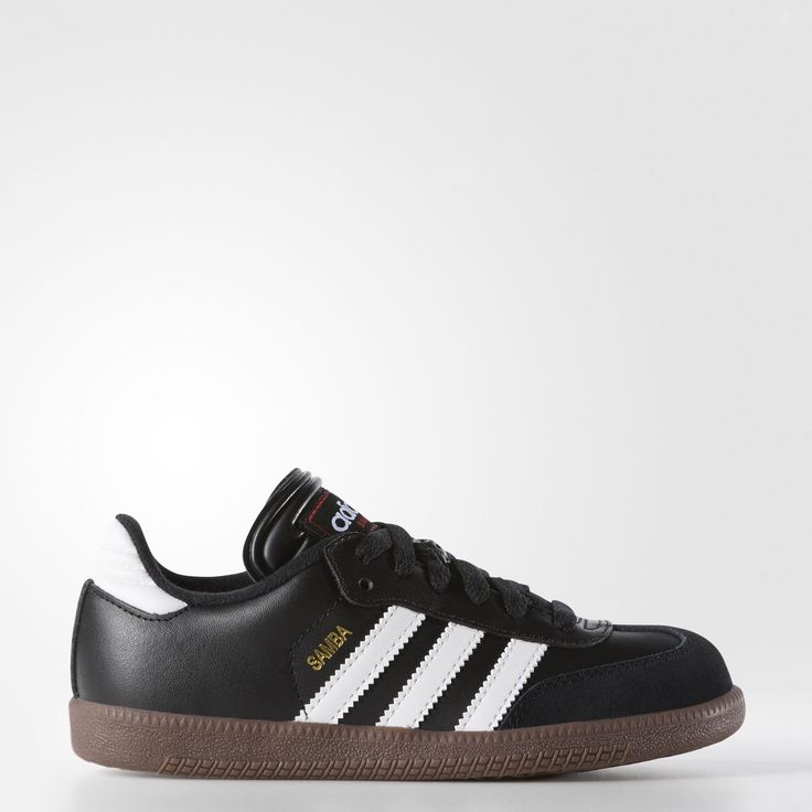 adidas - Samba Classic Shoes Black Sambas, Adidas Samba Classic, Samba Classic, Kids Soccer Shoes, Samba Shoes, Ribbon Laces, Youth Shoes, Mens Fashion Classy, Red Adidas