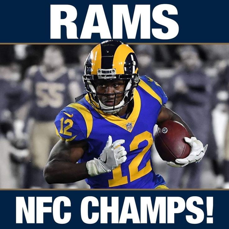 a football player holding a ball in his right hand with the words rams on it