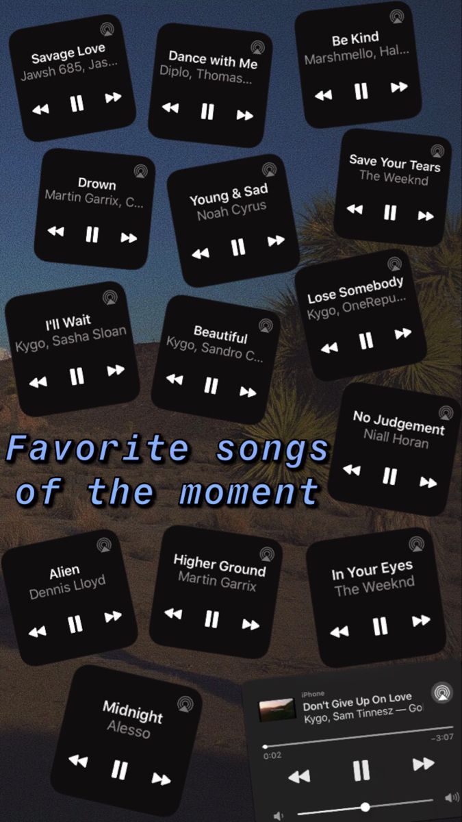 the cover art for favorite songs of the moment