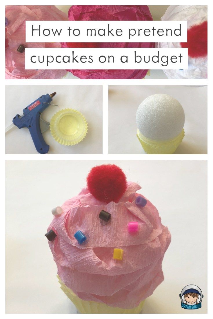 how to make pretend cupcakes on a budget with pictures and instructions for making them