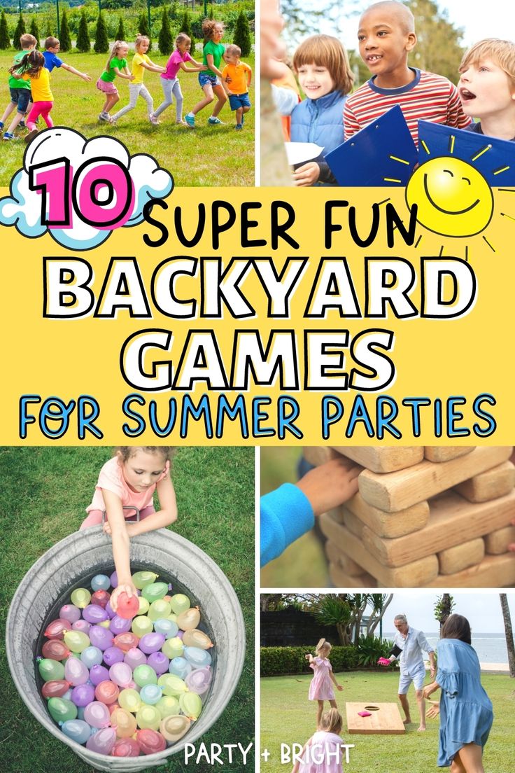 10 fun backyard games for summer parties that are easy to make and great for kids